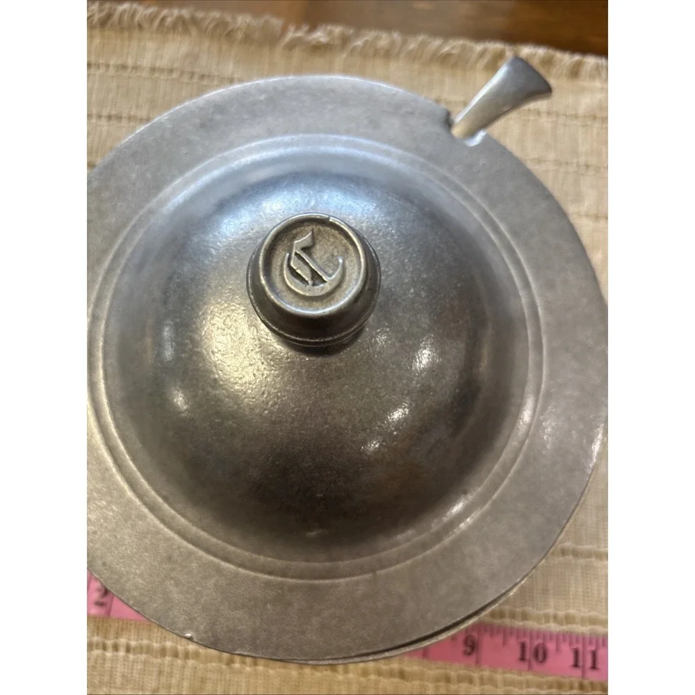 Vintage Carson Freeport Pewter Soup Tureen with Ladle 2 Quart
